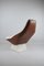 Vintage Space Age Lounge Chair in Leather and Fiberglass, 1970s, Image 6