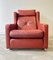Vintage Red Leather Armchair attributed to Minty of Oxford, 1960s 1