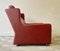 Vintage Red Leather Armchair attributed to Minty of Oxford, 1960s 2