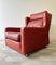 Vintage Red Leather Armchair attributed to Minty of Oxford, 1960s 3