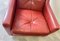 Vintage Red Leather Armchair attributed to Minty of Oxford, 1960s 4