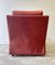 Vintage Red Leather Armchair attributed to Minty of Oxford, 1960s 6