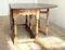 Solid Oak Dining Table with Folding Mechanism and Turned Legs, 1900s, Image 3