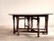 Solid Oak Dining Table with Folding Mechanism and Turned Legs, 1900s, Image 5