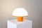 Space Age Mushroom Desktop Lamp with Metal Base Lacquered in Orange and Original Tulip in White Plastic, 1960s, Image 12