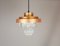 Mid-Century Modern Clear Glass and Metallic Copper Colored Aluminum Hanging Lamp, 1960s, Image 2