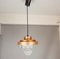 Mid-Century Modern Clear Glass and Metallic Copper Colored Aluminum Hanging Lamp, 1960s 1