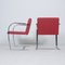Vintage Cantilever Chairs in Red Leather, 1960s, Set of 2 4