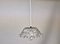 Mid-Century Portuguese Clear Floral Glass Farmhouse Hanging Lamp 3
