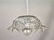 Mid-Century Portuguese Clear Floral Glass Farmhouse Hanging Lamp 6