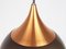 Italian Brown Metal, Copper & Glass Pendant Lamp by Bruno Gatta for Stilnovo, 1960s 3