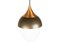 Italian Brown Metal, Copper & Glass Pendant Lamp by Bruno Gatta for Stilnovo, 1960s 2