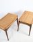 Paper Cord, Cane and Teak Footstools by Siegfried Oman for Ølholm Møbelfabrik, 1960s, Set of 2, Image 8