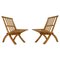 Folding Chairs in Beech by Arch. Otto Rothmayer, 1950s, Set of 2 1