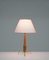 Mid-Century Scandinavian Table Lamp in Brass and Elm from Böhlmarks, 1950s 6