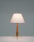 Mid-Century Scandinavian Table Lamp in Brass and Elm from Böhlmarks, 1950s, Image 6