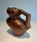 Brutalistic Pitcher in Carved Wood, 1950s, Image 7