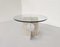 Mid-Century Modern Glass and Travertine Dining Table, Italy, 1970s 8