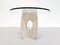 Mid-Century Modern Glass and Travertine Dining Table, Italy, 1970s, Image 2