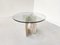 Mid-Century Modern Glass and Travertine Dining Table, Italy, 1970s 5