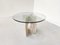 Mid-Century Modern Glass and Travertine Dining Table, Italy, 1970s, Image 5