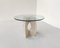 Mid-Century Modern Glass and Travertine Dining Table, Italy, 1970s, Image 7