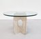 Mid-Century Modern Glass and Travertine Dining Table, Italy, 1970s, Image 12