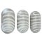Space Age Zebra Glass Wall Lights attributed to Peill & Putzler, Germany, 1980s, Set of 3, Image 1