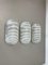 Space Age Zebra Glass Wall Lights attributed to Peill & Putzler, Germany, 1980s, Set of 3, Image 2