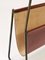 Mid-Century Magazine Rack in Brass & Brown Leather attributed to Carl Auböck, Austria, 1950s, Image 17