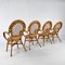 Vintage Rattan and Bamboo Chairs, 1970s, Set of 4 3