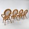 Vintage Rattan and Bamboo Chairs, 1970s, Set of 4, Image 3