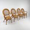 Vintage Rattan and Bamboo Chairs, 1970s, Set of 4 5