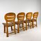 Sedie da pranzo vintage moderniste in quercia, anni '60, set di 4, Immagine 6