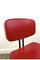 Chaise de Bureau Pivotante Rouge et Noire, 1960s 5