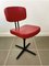 Red and Black Swivel Desk Chair, 1960s, Image 3