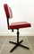 Chaise de Bureau Pivotante Rouge et Noire, 1960s 4