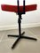 Red and Black Swivel Desk Chair, 1960s 7