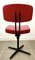 Chaise de Bureau Pivotante Rouge et Noire, 1960s 8