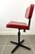 Red and Black Swivel Desk Chair, 1960s 6