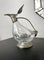 French Art Deco Duck Decanter Pitcher in Crystal and Pewter, France, 1940s, Image 4