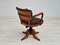 Danish Lambskin Swivel Chair with Tilt Function from Ehapa Møbelfabrikken, 1940s, Image 18