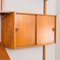 Danish Home Office Shelving System in Teak with Floating Desk and Exposition Shelf,1960s 9