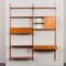 Danish Home Office Shelving System in Teak with Floating Desk and Exposition Shelf,1960s, Image 3