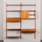 Danish Home Office Shelving System in Teak with Floating Desk and Exposition Shelf,1960s, Image 4