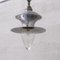 Lámparas colgantes francesas Mid-Century de metal y vidrio. Juego de 2, Imagen 2