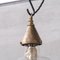 Mid-Century French Clear Glass and Brass Bulb Pendant Light 3