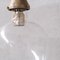 Mid-Century French Clear Glass and Brass Bulb Pendant Light 2