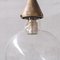 Mid-Century French Clear Glass and Brass Bulb Pendant Light 4