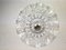 Mid-Century Portuguese Farmhouse Clear Floral Glass Dish Pendant Lamp, 1960s 7